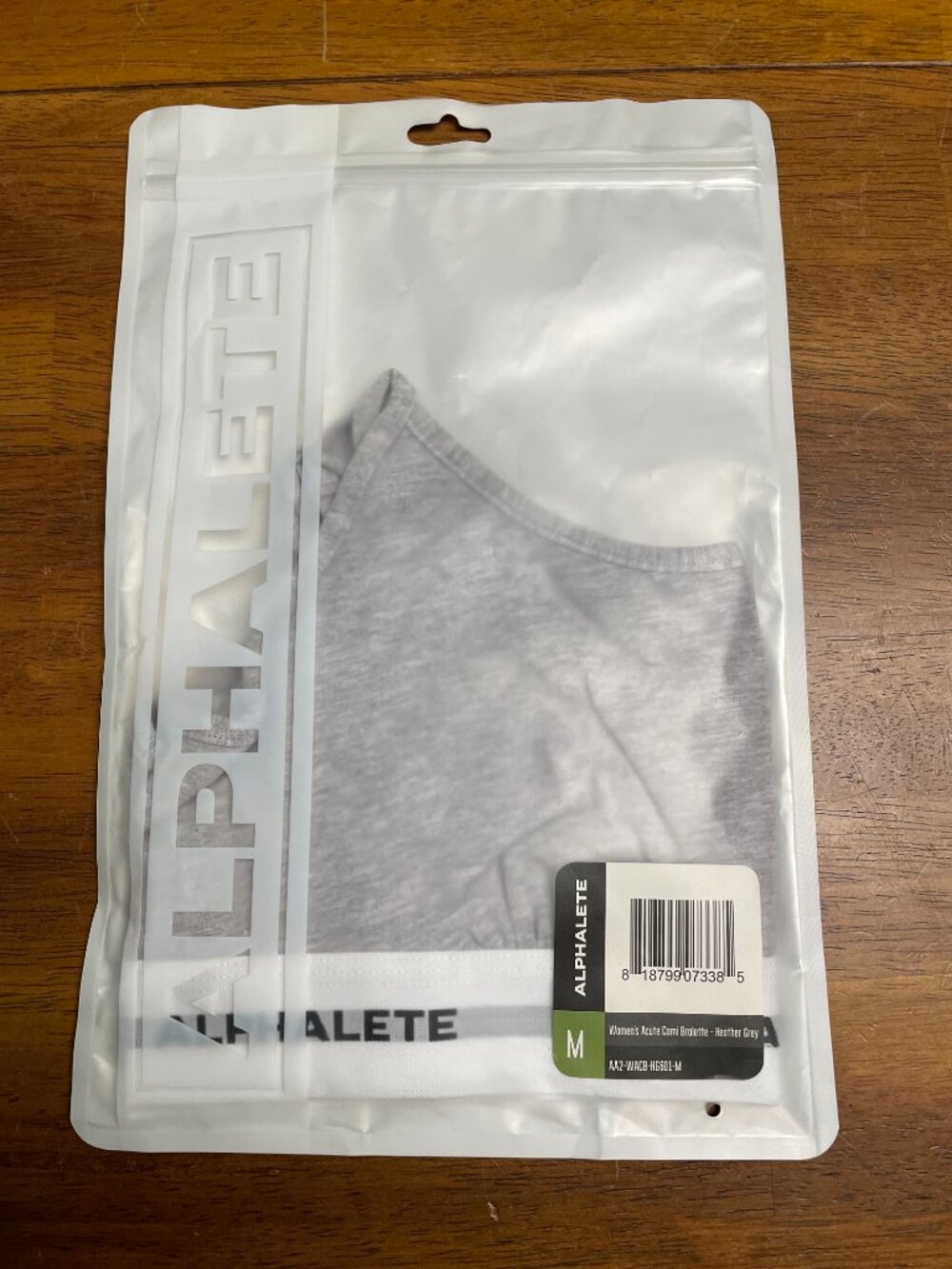 Alphalete Acute Cami Bralette Heather Grey Medium New